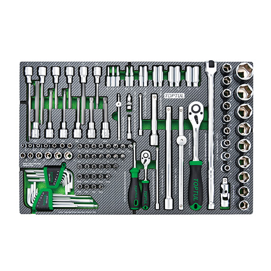 117PCS 1/4" & 1/2" DR. Flank Socket Set