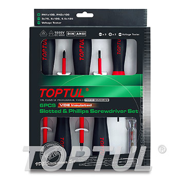 6PCS VDE Insulated Slotted & Phillips Screwdriver Set