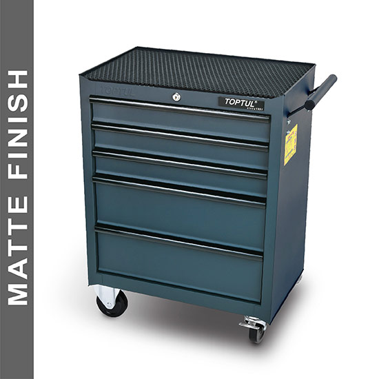 Small 5-Drawer Mobile Tool Trolley - GENERAL SERIES - GRAY