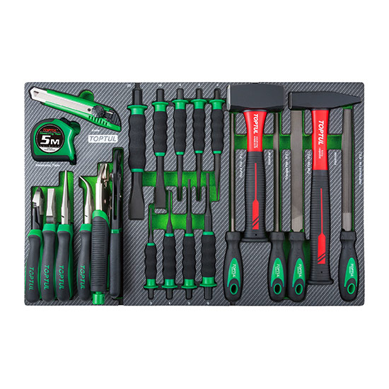 23PCS Hammer, Punch, Chisel & Plier Set