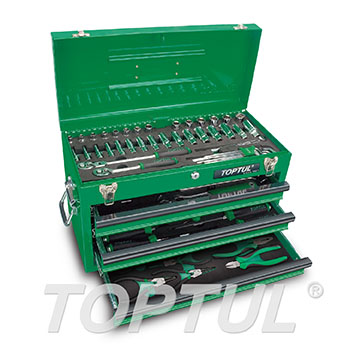 82PCS Professional Mechanical Tool Set W/3-Drawer Tool Chest