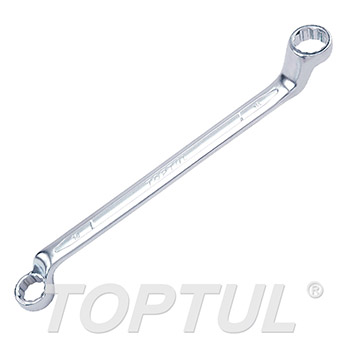 Double Ring Wrench 75° Offset - METRIC (Satin Chrome Finished)