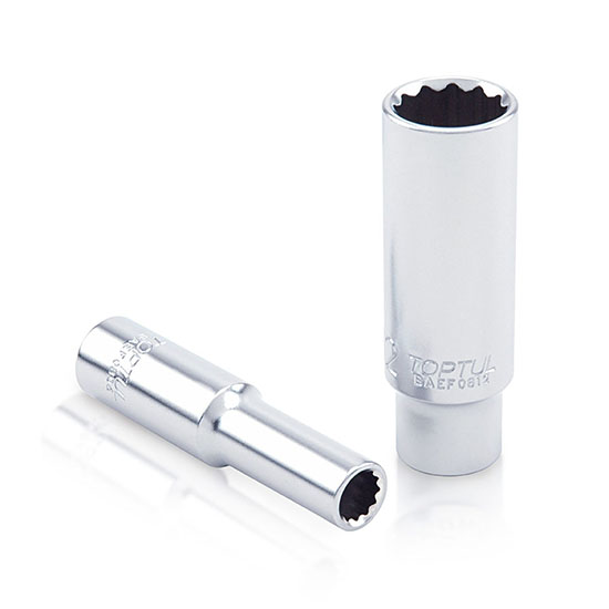 1/4" DR. 12PT Deep Sockets METRIC TOPTUL The Mark of Professional Tools