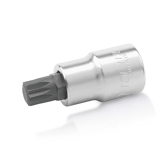 Spline Bit Sockets (Satin Chrome Finished) TOPTUL The Mark of