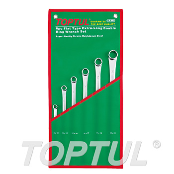 Flat Type Extra-Long Double Ring Wrench - POUCH BAG - GREEN