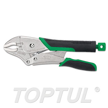 Curved Jaw Locking Pliers with Wire Cutters (Easy Release Type)