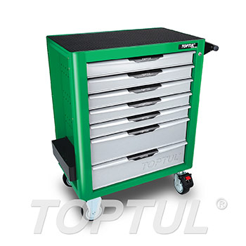 NEW MODEL - 7-Drawer Mobile Tool Trolley - PRO-PLUS SERIES - GREEN - GLOSS FINISH