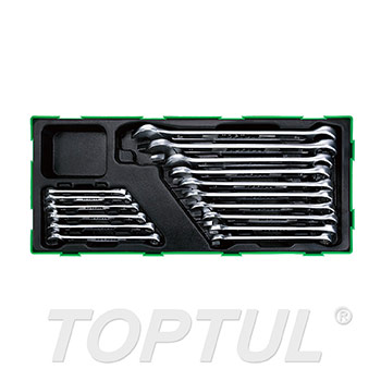 16PCS - 15° Offset Super-Torque Combination Wrench Set
